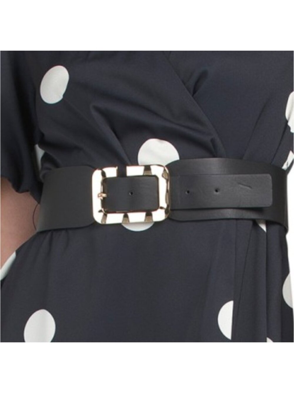 WDNY Polka Dot Belted Mini Dress - Picture 4 of 4